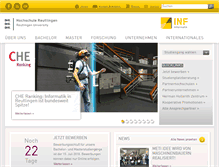 Tablet Screenshot of inf.reutlingen-university.de